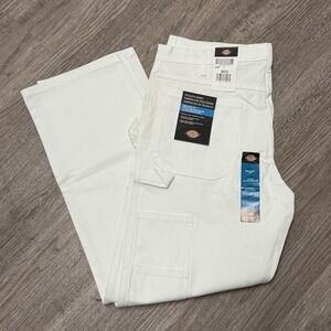 Dickies Mens Relaxed Fit Utility Pants White Sherwin Williams 36x32 Workwear